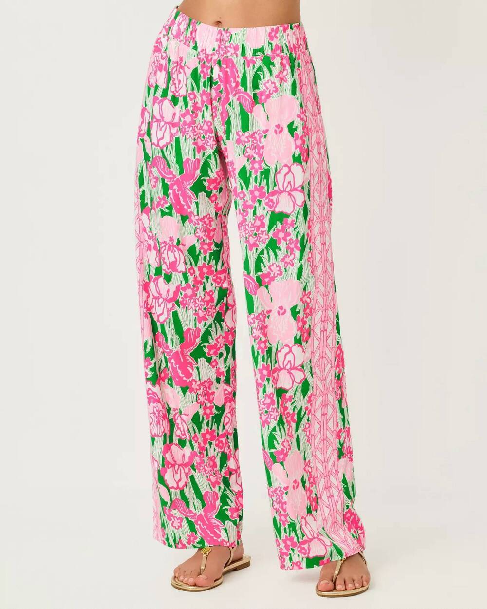 NEW LILLY PULITZER bal harbour palazzo pant in putting green hannah